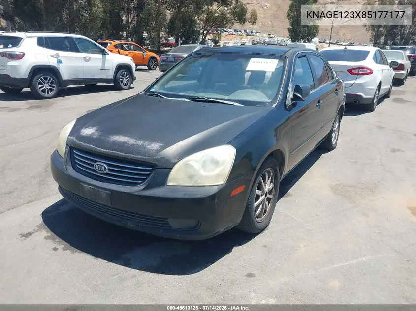 2008 Kia Optima Lx VIN: KNAGE123X85177177 Lot: 45613125
