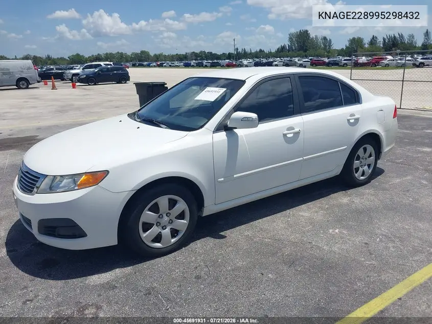 2009 Kia Optima Lx VIN: KNAGE228995298432 Lot: 45691931
