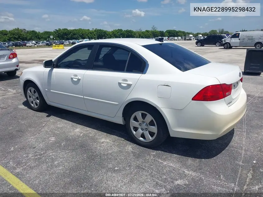 2009 Kia Optima Lx VIN: KNAGE228995298432 Lot: 45691931