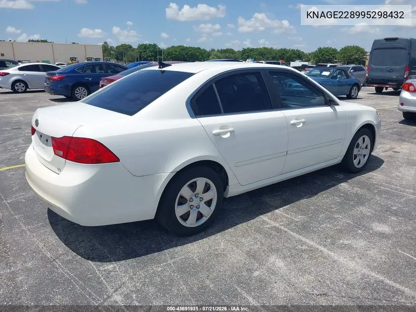 2009 Kia Optima Lx VIN: KNAGE228995298432 Lot: 45691931
