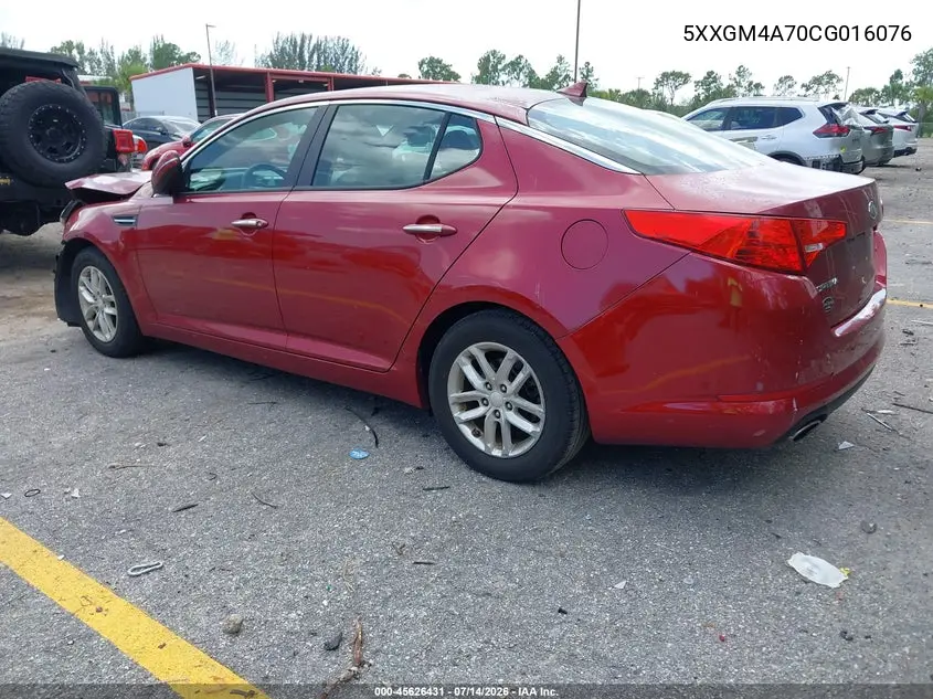 2012 Kia Optima Lx VIN: 5XXGM4A70CG016076 Lot: 45626431
