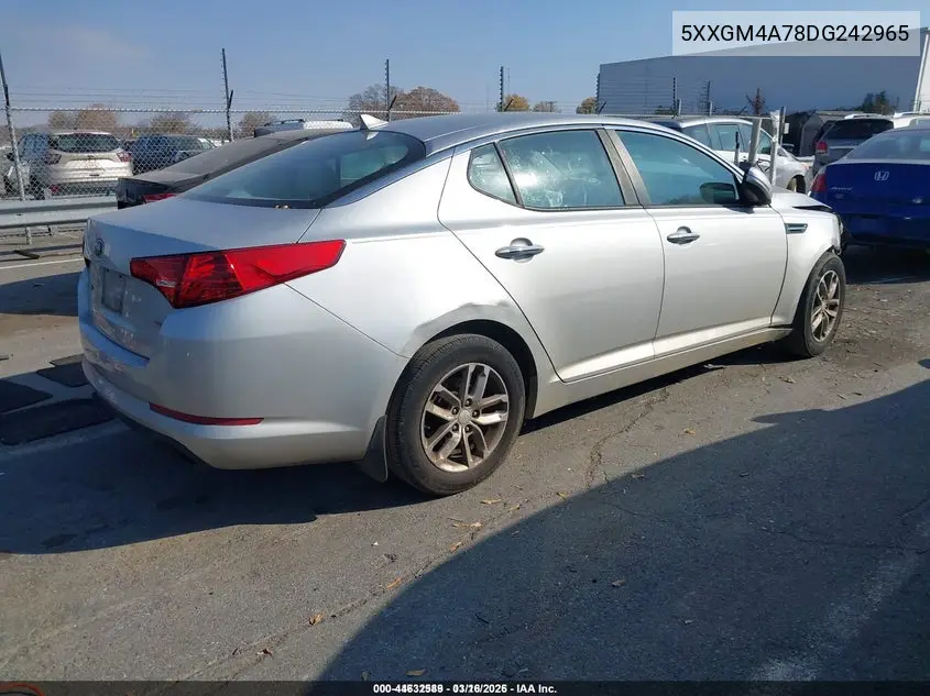 5XXGM4A78DG242965 2013 Kia Optima Lx