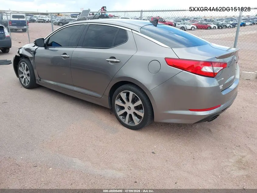 2013 Kia Optima Sx VIN: 5XXGR4A62DG151828 Lot: 45595490