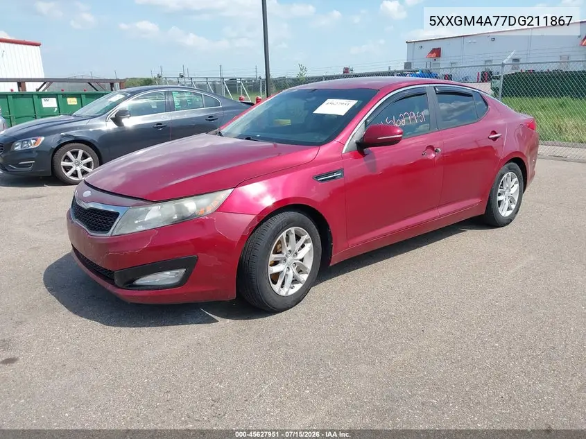 2013 Kia Optima Lx VIN: 5XXGM4A77DG211867 Lot: 45627951