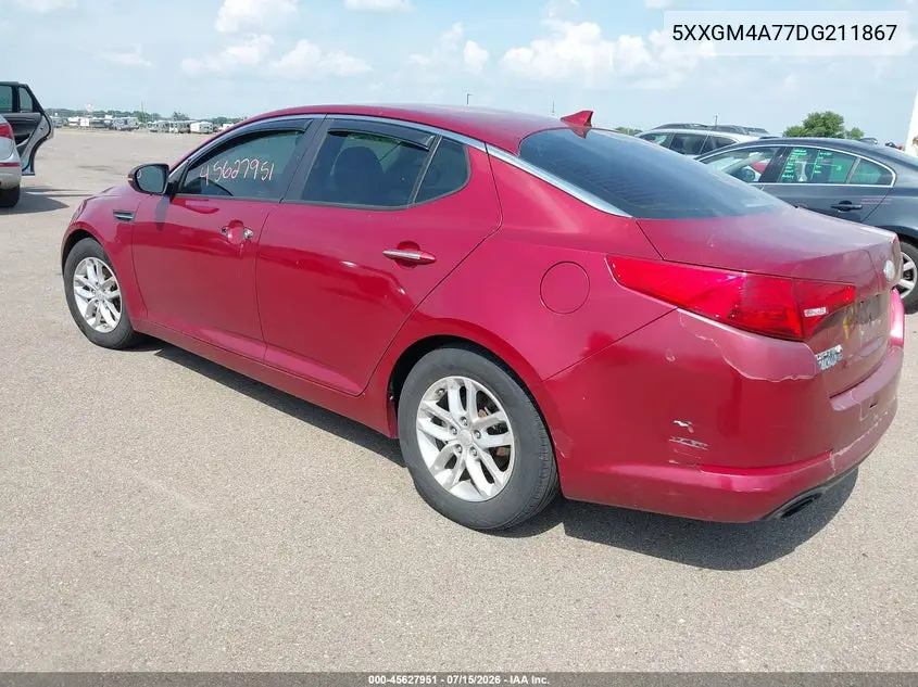 2013 Kia Optima Lx VIN: 5XXGM4A77DG211867 Lot: 45627951