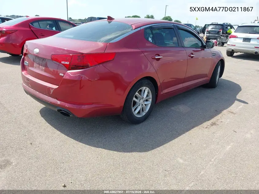 2013 Kia Optima Lx VIN: 5XXGM4A77DG211867 Lot: 45627951