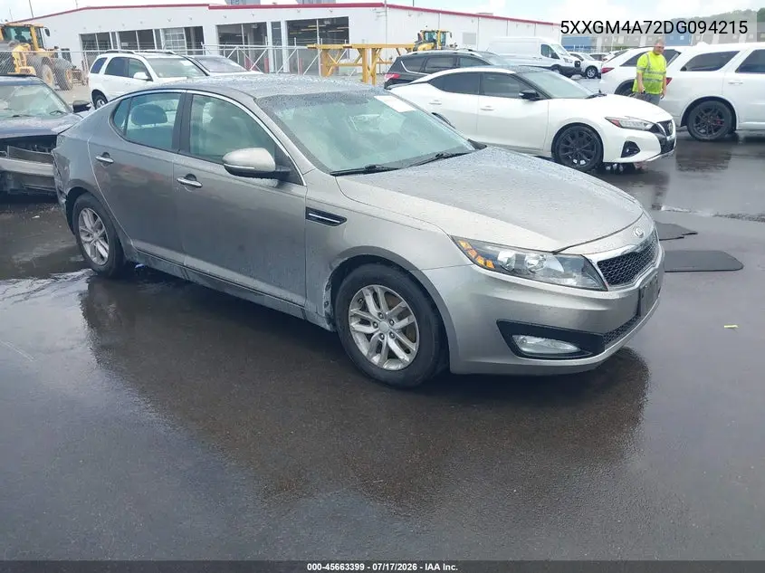 2013 Kia Optima Lx VIN: 5XXGM4A72DG094215 Lot: 45663399