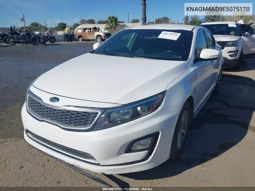 KNAGM4AD9E5075170 2014 Kia Optima Hybrid Lx