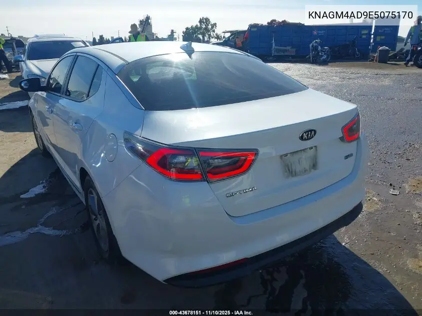KNAGM4AD9E5075170 2014 Kia Optima Hybrid Lx