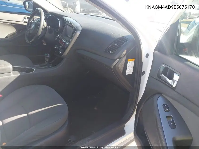 KNAGM4AD9E5075170 2014 Kia Optima Hybrid Lx