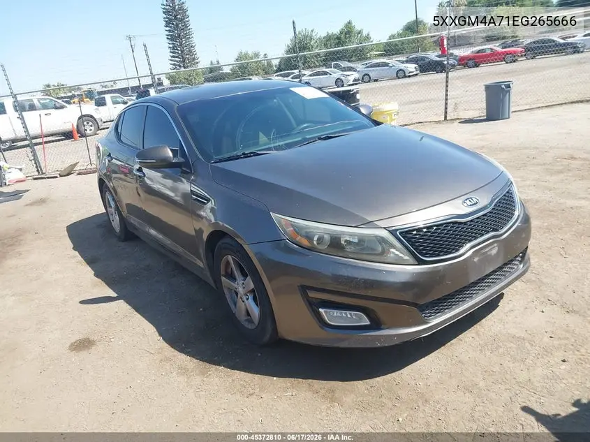 2014 Kia Optima Lx VIN: 5XXGM4A71EG265666 Lot: 45372810