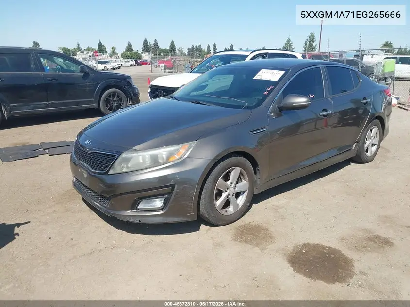2014 Kia Optima Lx VIN: 5XXGM4A71EG265666 Lot: 45372810