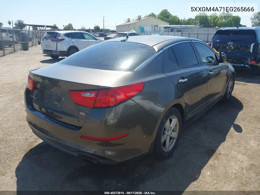 2014 Kia Optima Lx VIN: 5XXGM4A71EG265666 Lot: 45372810
