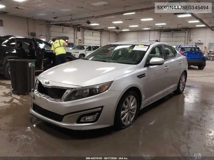 2014 Kia Optima Ex VIN: 5XXGN4A78EG345494 Lot: 45378100