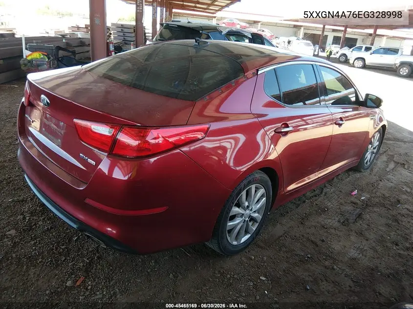 2014 Kia Optima Ex VIN: 5XXGN4A76EG328998 Lot: 45465169