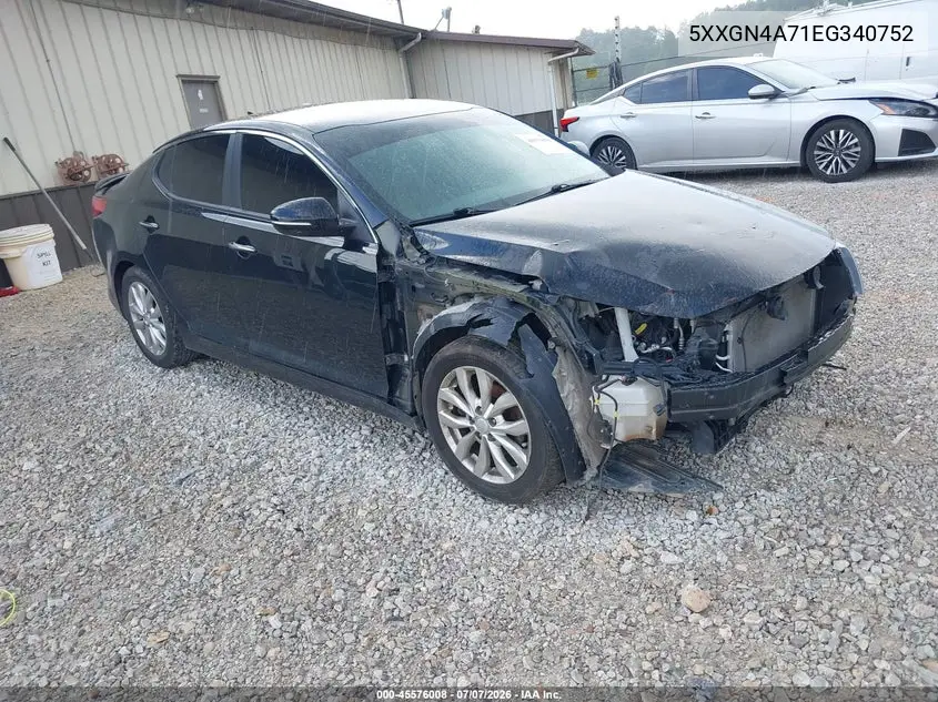 2014 Kia Optima Ex VIN: 5XXGN4A71EG340752 Lot: 45576008