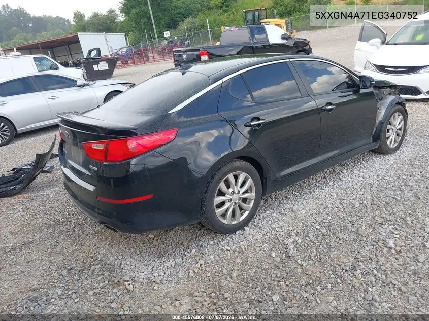 2014 Kia Optima Ex VIN: 5XXGN4A71EG340752 Lot: 45576008