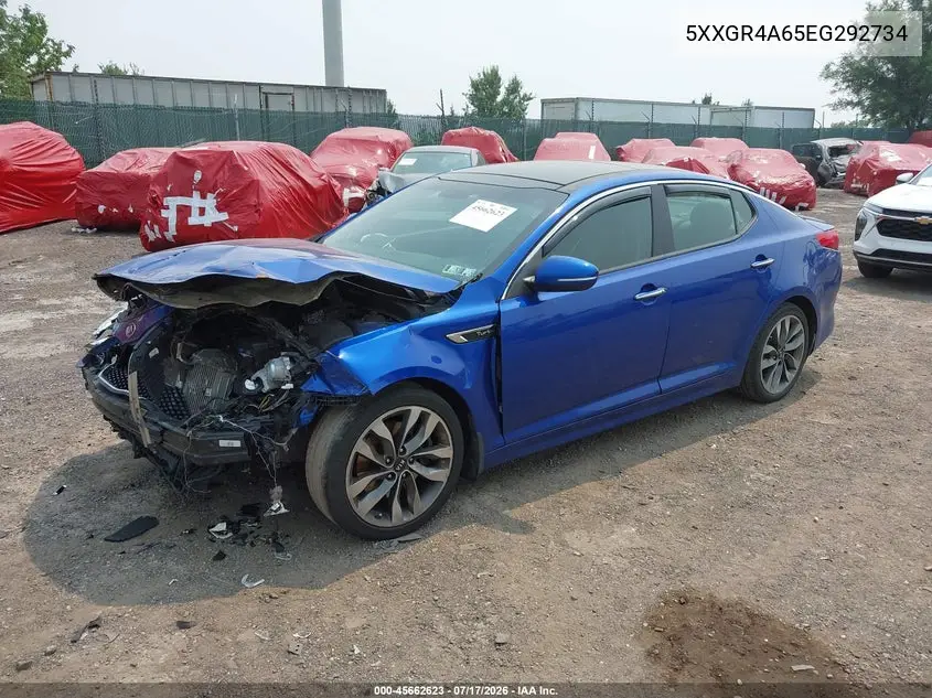 2014 Kia Optima Sx Turbo VIN: 5XXGR4A65EG292734 Lot: 45662623