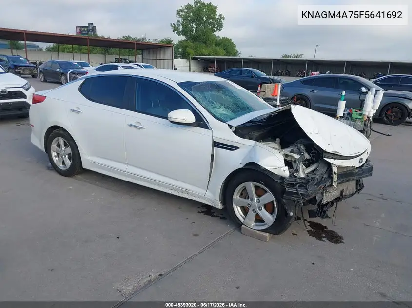 2015 Kia Optima Lx VIN: KNAGM4A75F5641692 Lot: 45393020