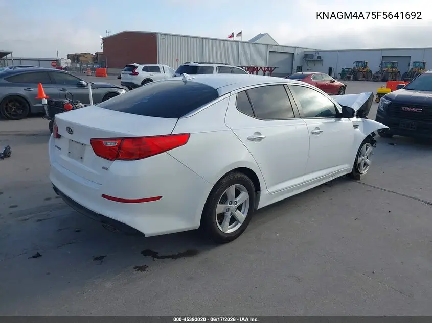 2015 Kia Optima Lx VIN: KNAGM4A75F5641692 Lot: 45393020
