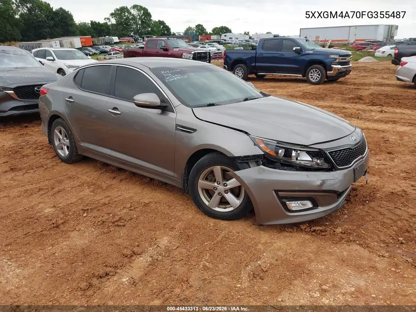 2015 Kia Optima Lx VIN: 5XXGM4A70FG355487 Lot: 45433313