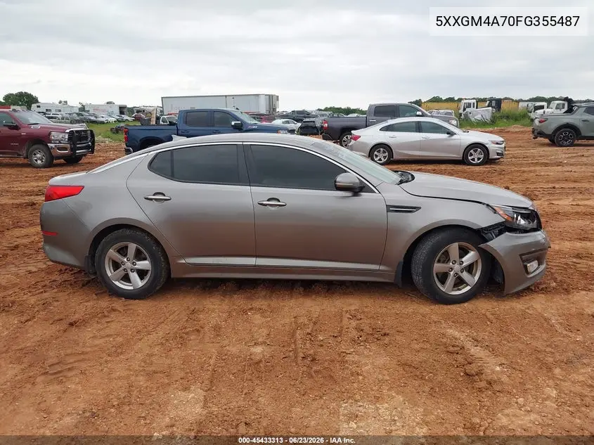 2015 Kia Optima Lx VIN: 5XXGM4A70FG355487 Lot: 45433313