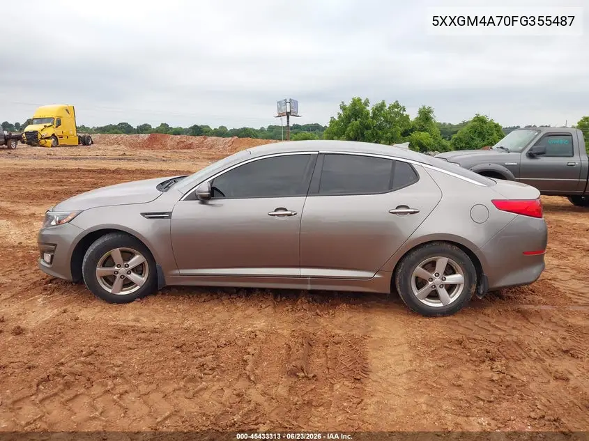 2015 Kia Optima Lx VIN: 5XXGM4A70FG355487 Lot: 45433313
