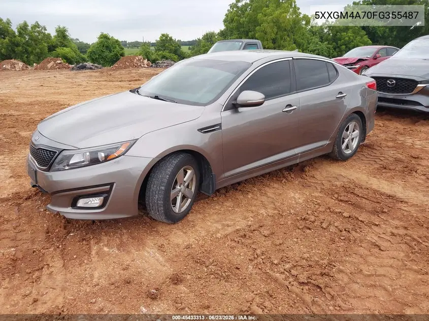 2015 Kia Optima Lx VIN: 5XXGM4A70FG355487 Lot: 45433313