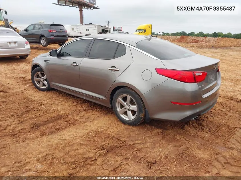 2015 Kia Optima Lx VIN: 5XXGM4A70FG355487 Lot: 45433313