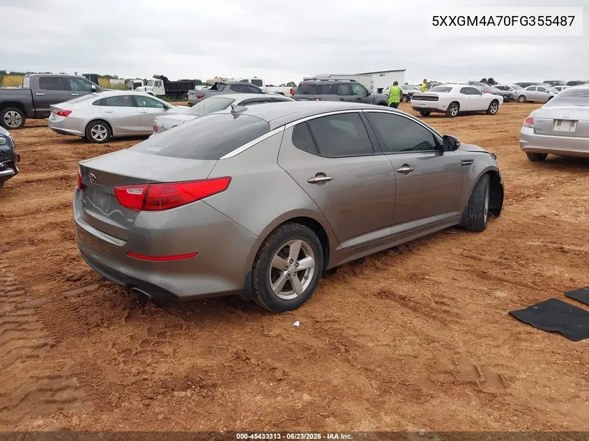 2015 Kia Optima Lx VIN: 5XXGM4A70FG355487 Lot: 45433313