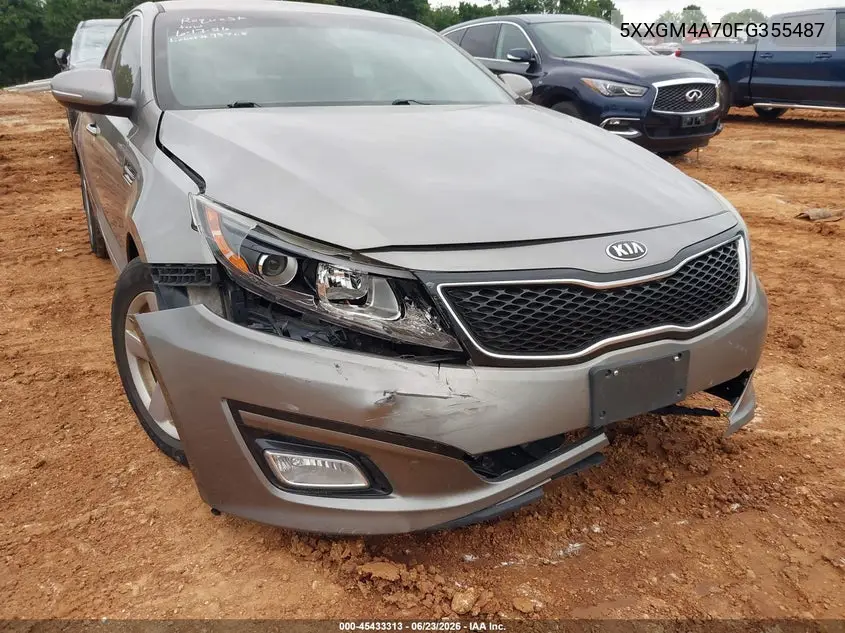 2015 Kia Optima Lx VIN: 5XXGM4A70FG355487 Lot: 45433313