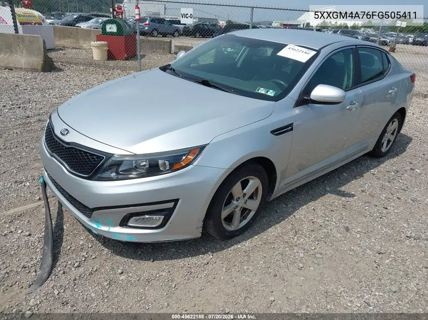 2015 Kia Optima Lx VIN: 5XXGM4A76FG505411 Lot: 45622188
