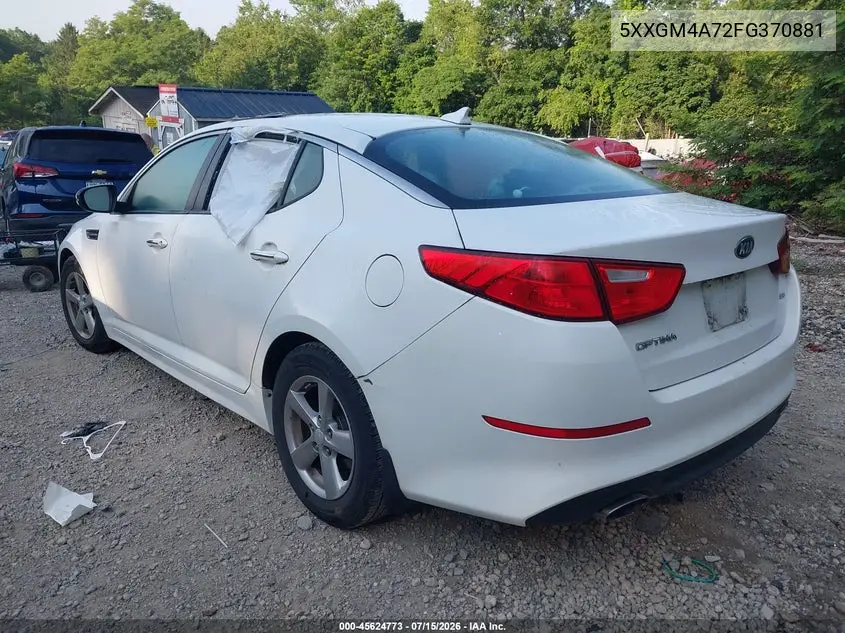 2015 Kia Optima Lx VIN: 5XXGM4A72FG370881 Lot: 45624773