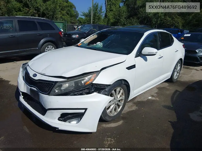2015 Kia Optima Ex VIN: 5XXGN4A76FG489692 Lot: 45640883