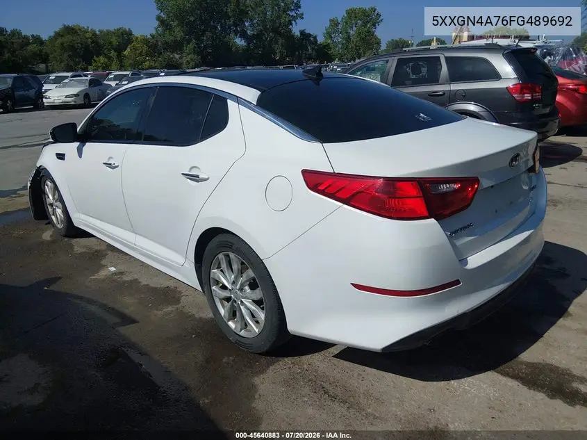 2015 Kia Optima Ex VIN: 5XXGN4A76FG489692 Lot: 45640883