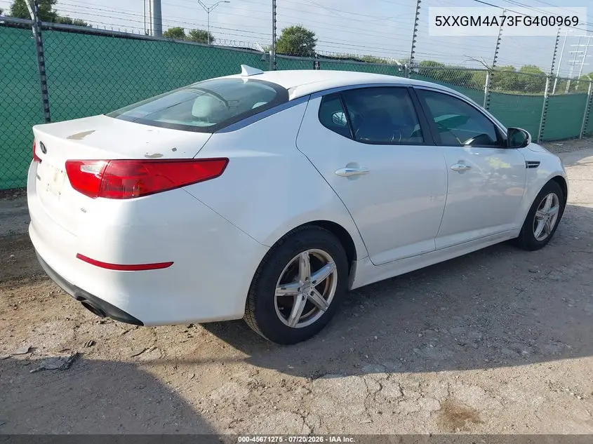 2015 Kia Optima Lx VIN: 5XXGM4A73FG400969 Lot: 45671275