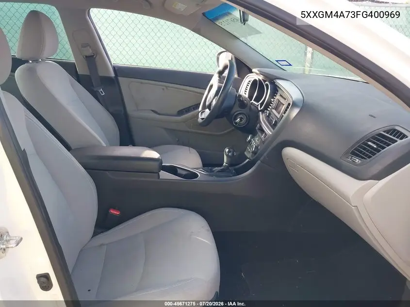 2015 Kia Optima Lx VIN: 5XXGM4A73FG400969 Lot: 45671275