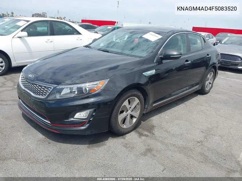 2015 Kia Optima Hybrid VIN: KNAGM4AD4F5083520 Lot: 45683595