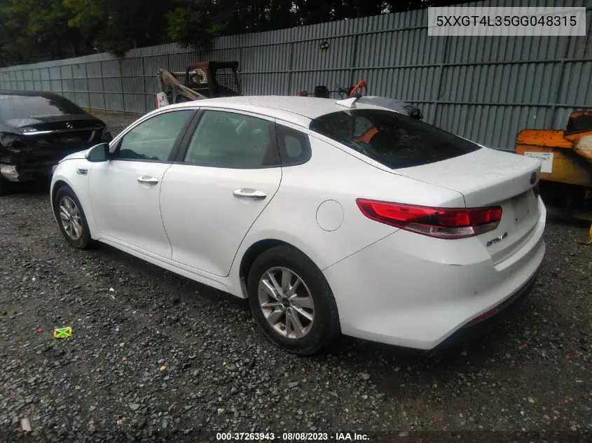 5XXGT4L35GG048315 2016 Kia Optima Lx