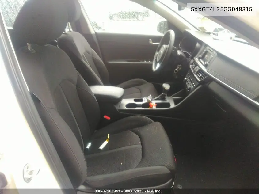 5XXGT4L35GG048315 2016 Kia Optima Lx