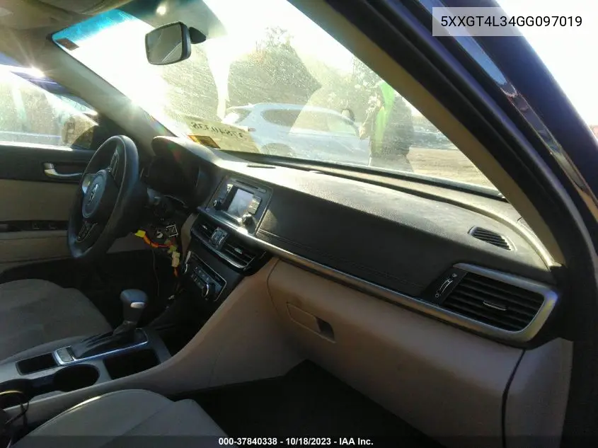 5XXGT4L34GG097019 2016 Kia Optima Lx