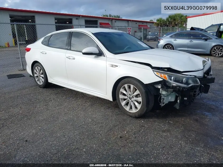 5XXGU4L39GG079998 2016 Kia Optima Ex