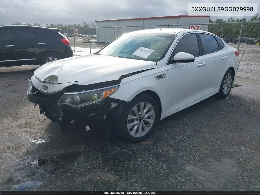 5XXGU4L39GG079998 2016 Kia Optima Ex