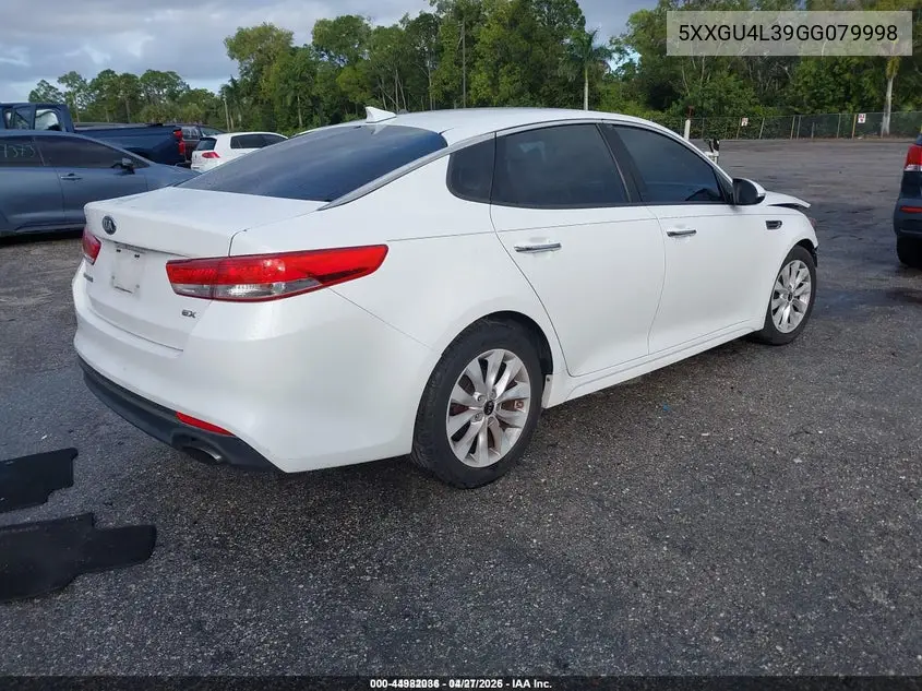 5XXGU4L39GG079998 2016 Kia Optima Ex