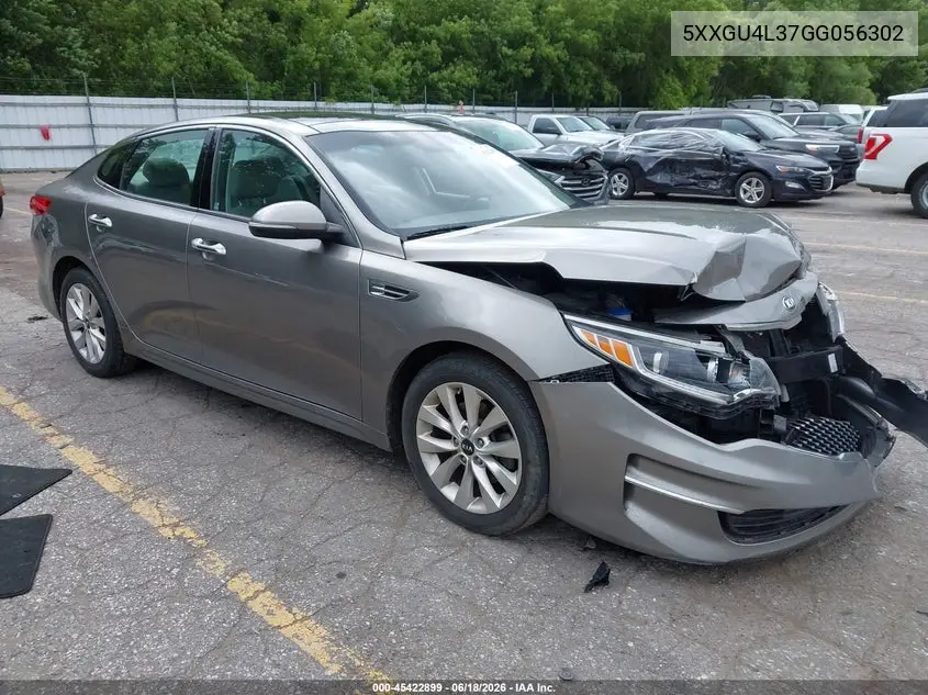 2016 Kia Optima Ex VIN: 5XXGU4L37GG056302 Lot: 45422899