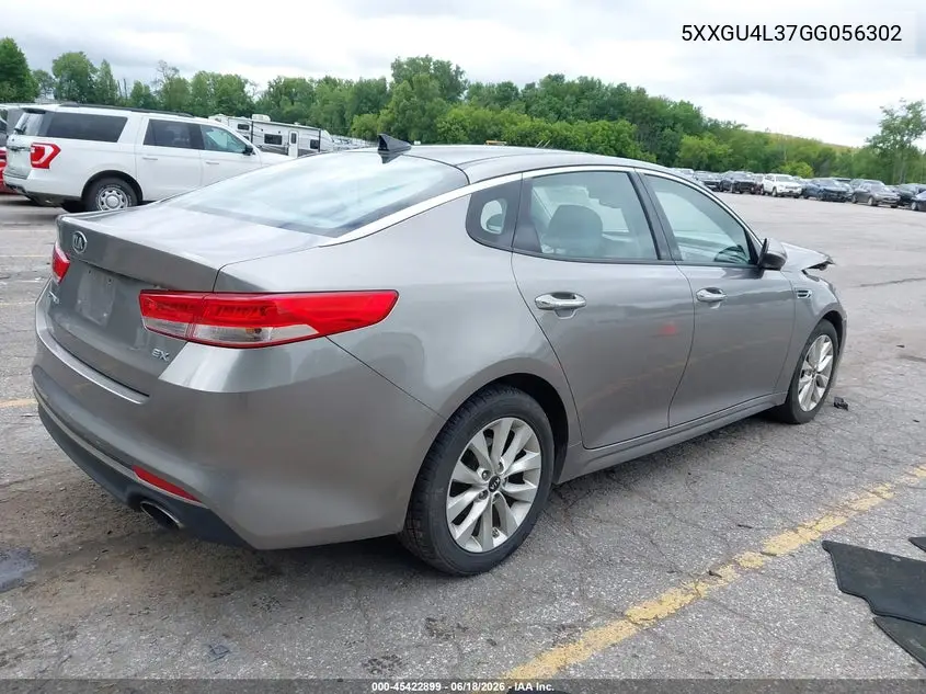2016 Kia Optima Ex VIN: 5XXGU4L37GG056302 Lot: 45422899