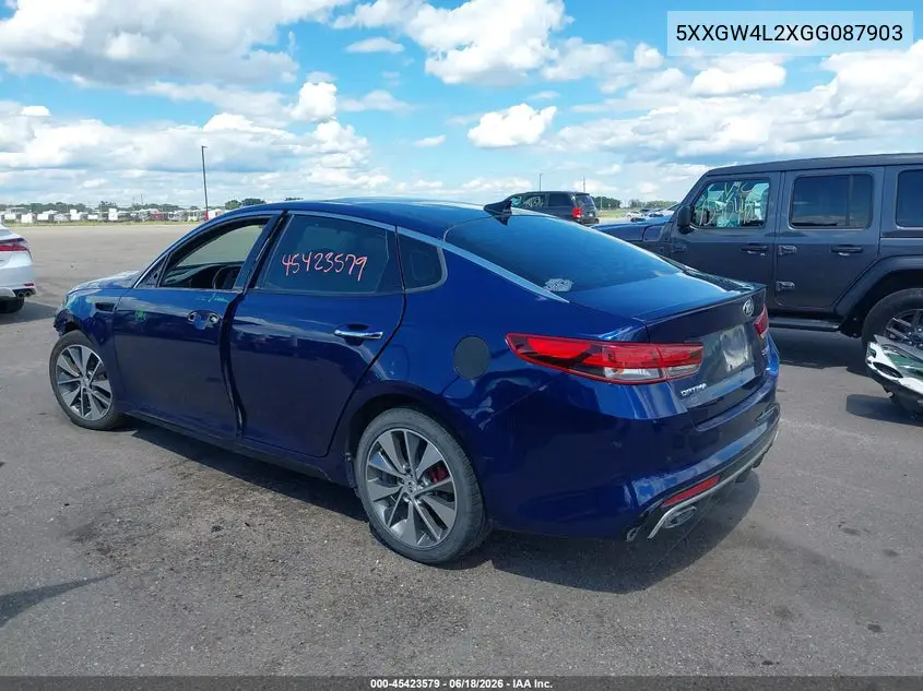 2016 Kia Optima Sx Turbo VIN: 5XXGW4L2XGG087903 Lot: 45423579