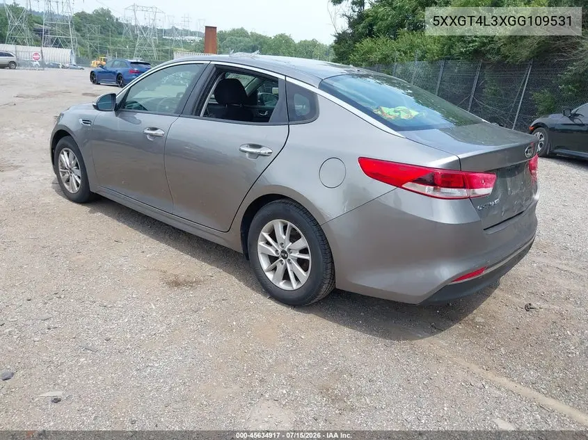 2016 Kia Optima Lx VIN: 5XXGT4L3XGG109531 Lot: 45634917