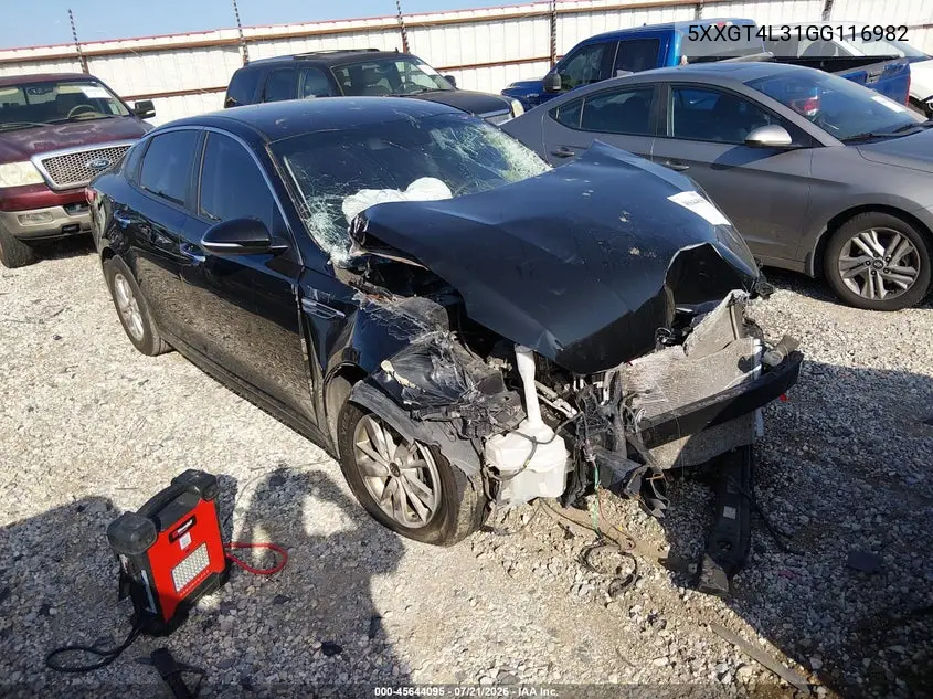 2016 Kia Optima Lx VIN: 5XXGT4L31GG116982 Lot: 45644095
