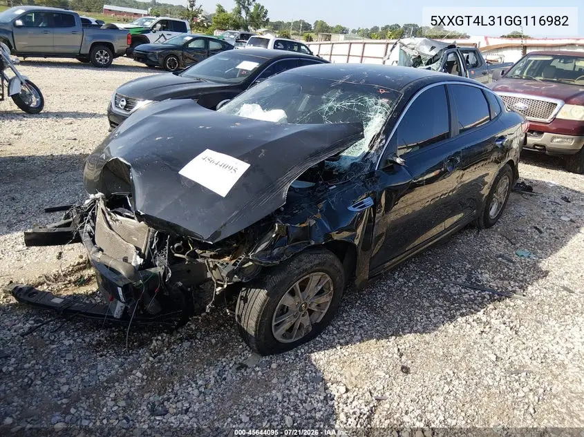 2016 Kia Optima Lx VIN: 5XXGT4L31GG116982 Lot: 45644095
